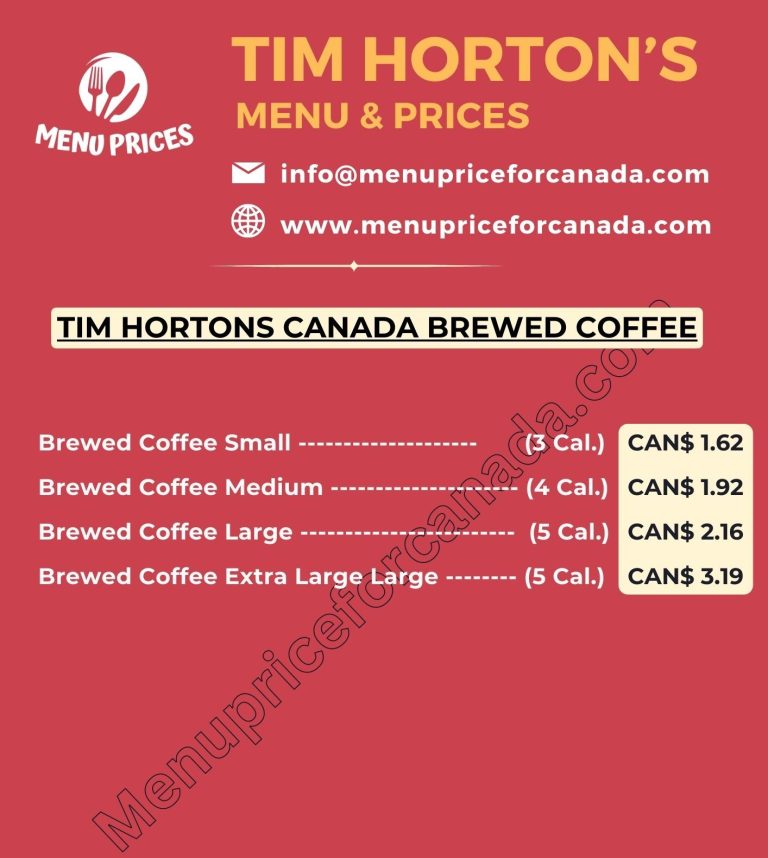 tim hortons brewed coffee