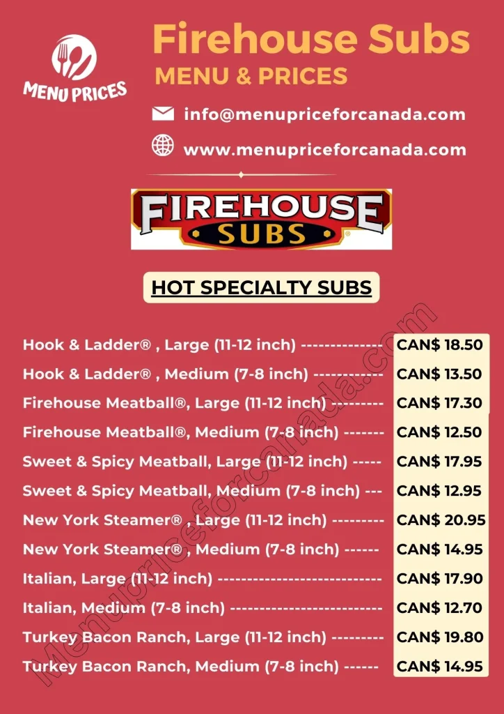 firehouse subs menu canada