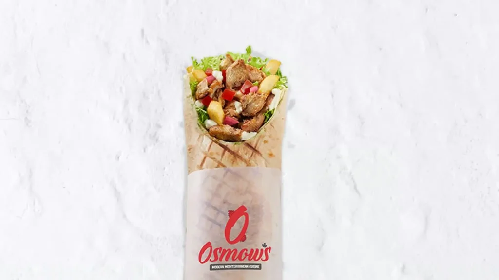 Chicken shawarma Wrap with Pop