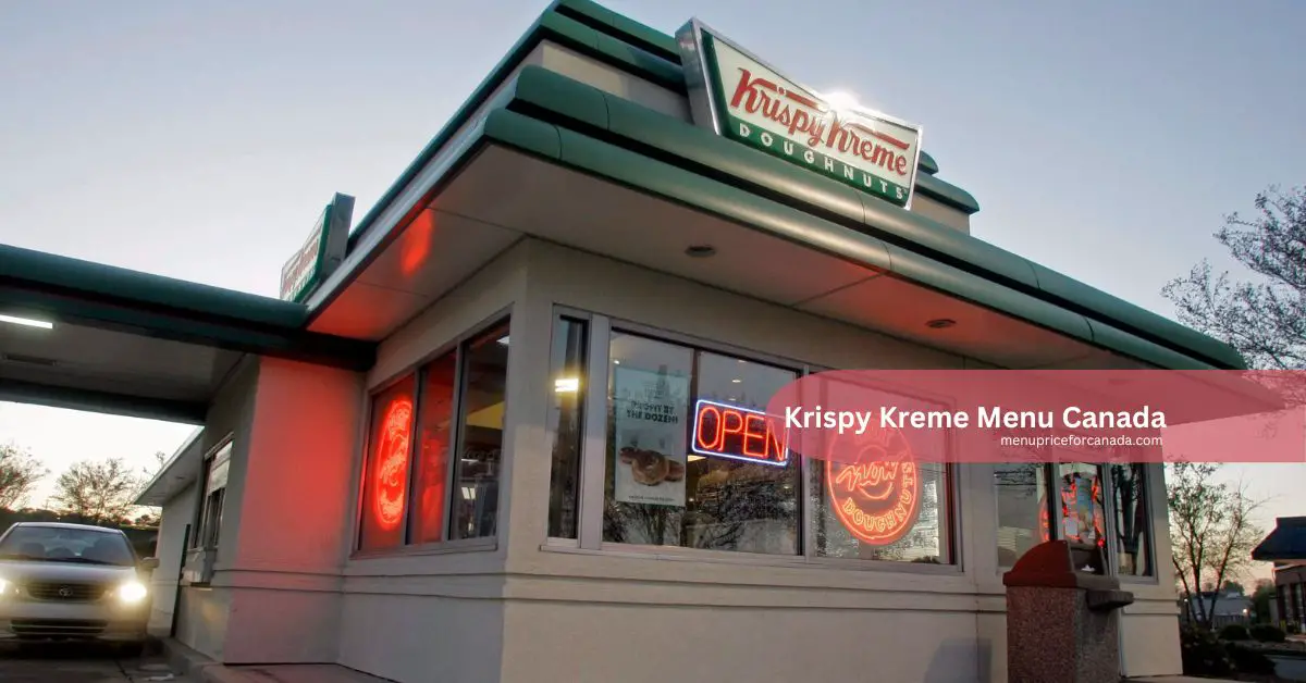 krispy kreme Menu Krispy kreme Canada Prices 2024