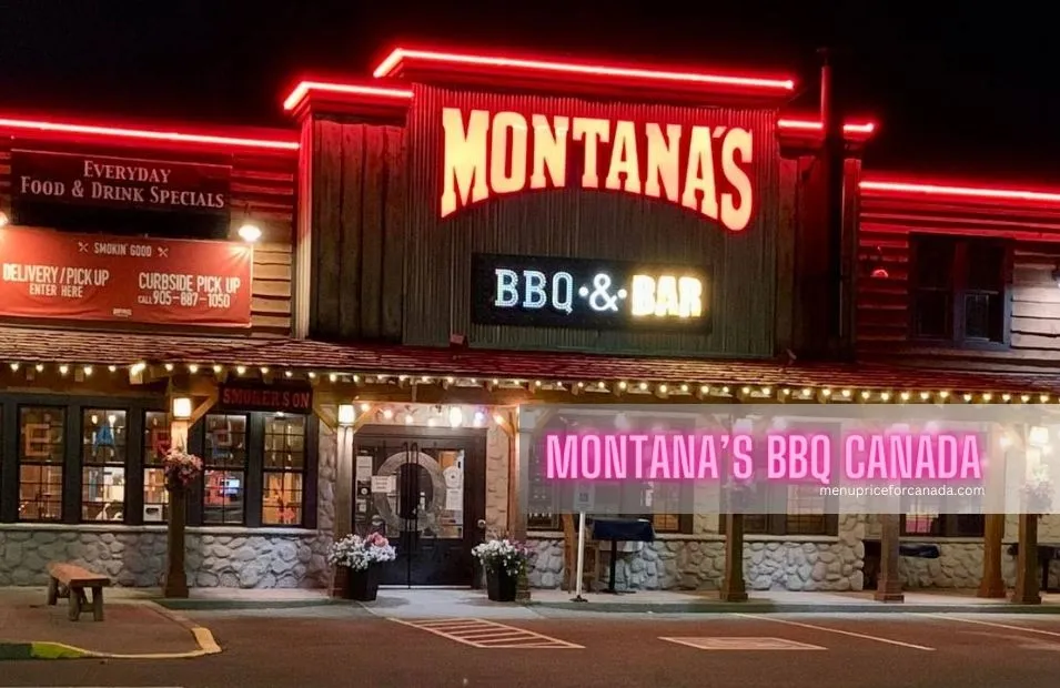 Montana's Menu - Montana's BBQ & Bar Menu Prices Canada- 2024