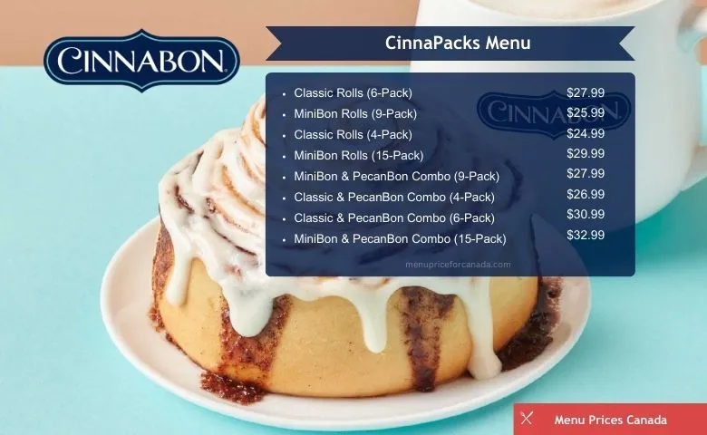 Cinnabon menu